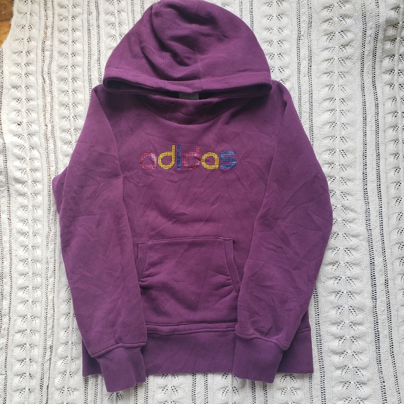 💕💕Adidas purple hoodie size medium A17 - Picture 1 of 7